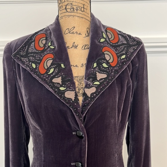 Purple velvet jacket by Sophia - Picture 2 of 5